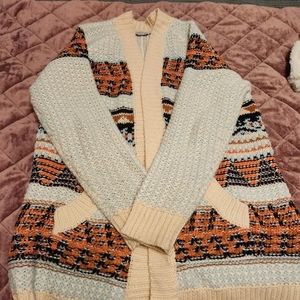 Cardigan, maurices, med. Multi color